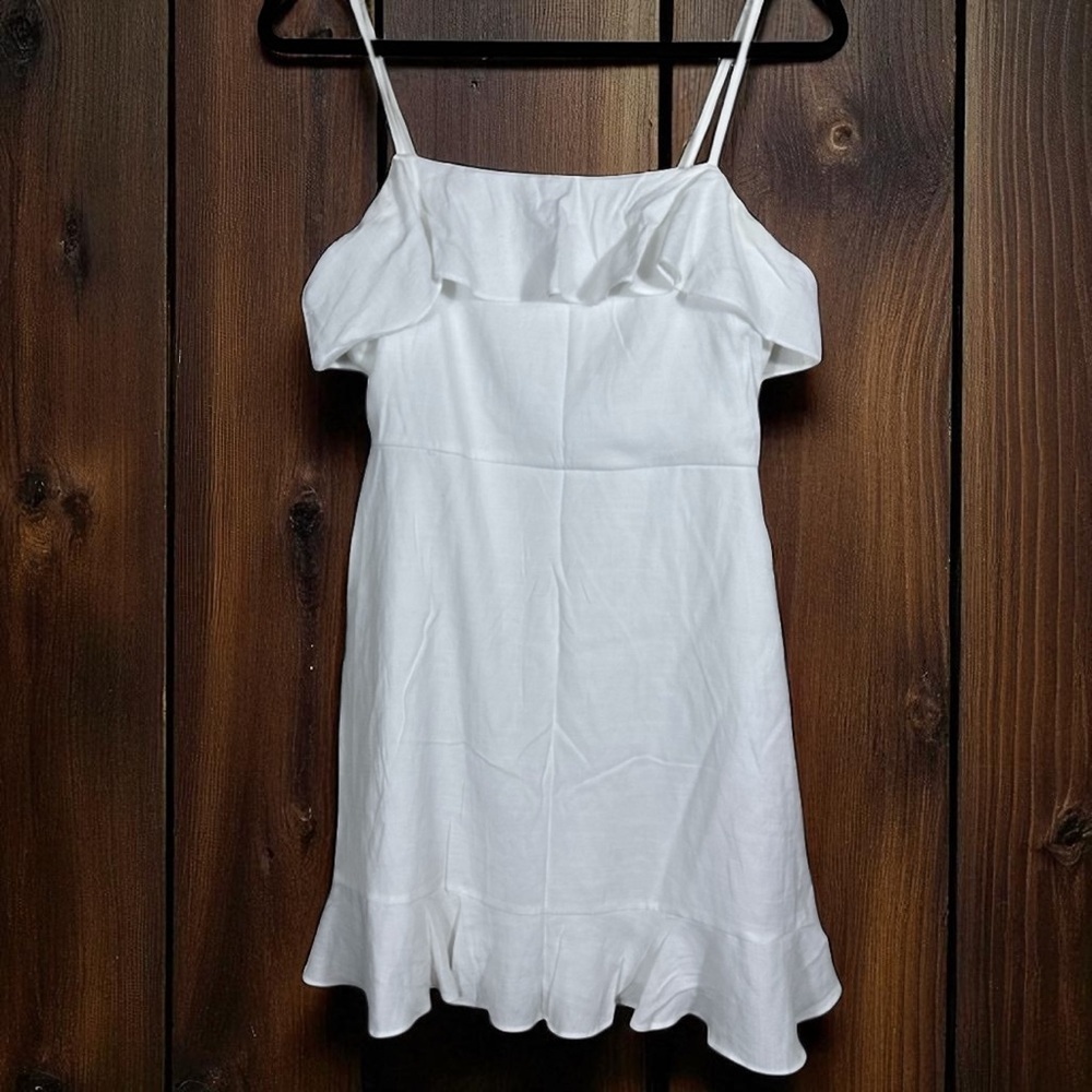 Altard State White Summer Spring Dress with Ruffle Women's Size Large